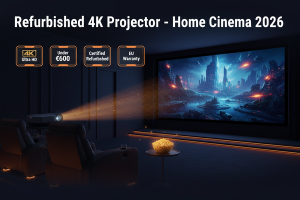 Refurbished 4K Projector Home Cinema Under €600 Europe 2026 – Big Screen Deals with Warranty
