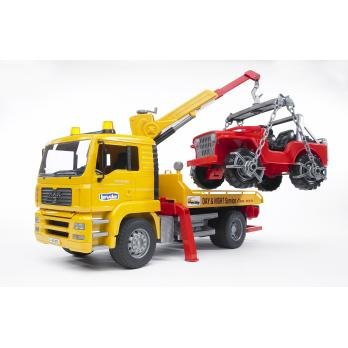 Bruder Man Tga Breakdown Truck With Cross Country Vehicle Vehículo Toy — image 1