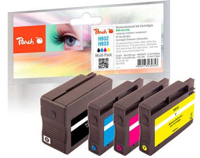 Peach 0F319883 Ink Black H932 H933, Blue Magenta Yellow 4 Pieces — image 1