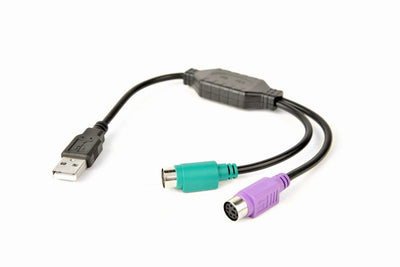 Gembird Cable Convertidor USB a Ps/2, 0,30M Black — image 1