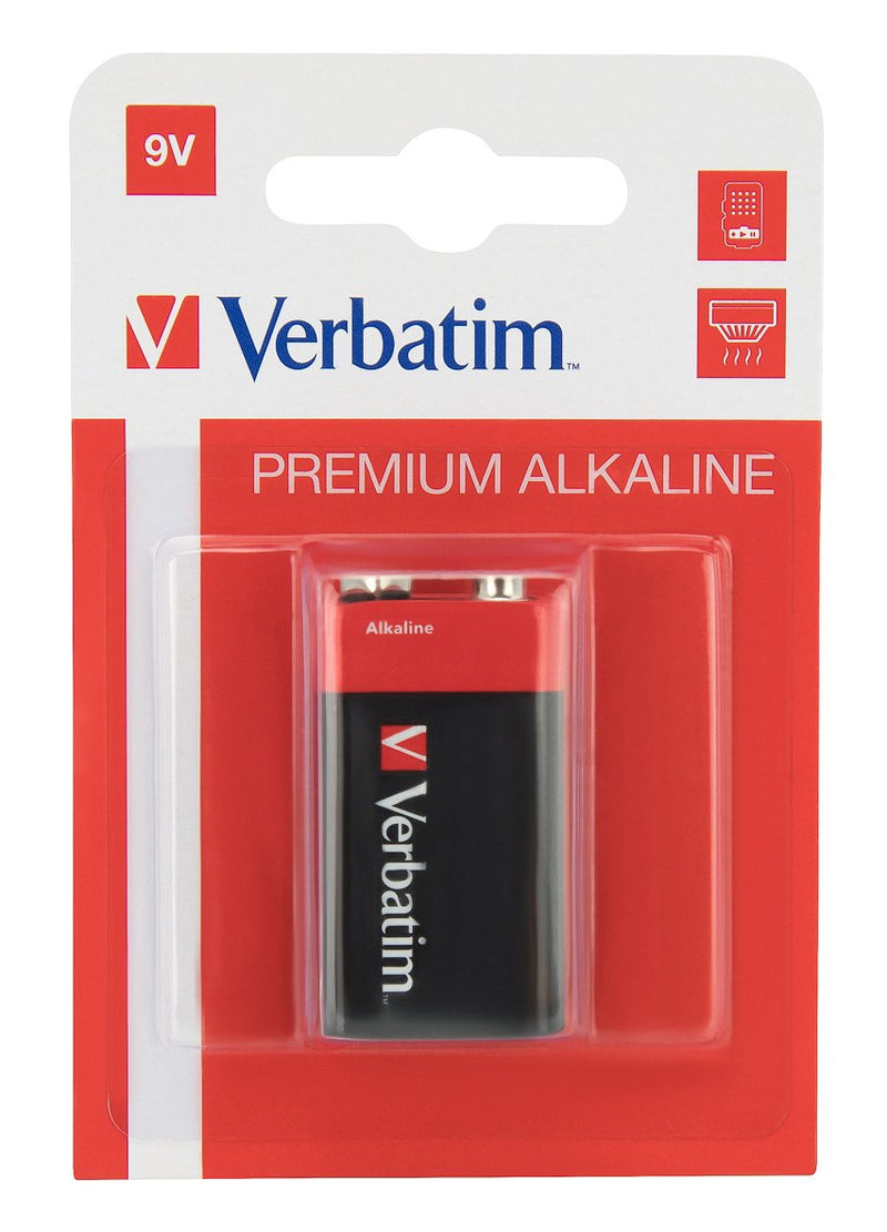 Verbatim Batteries Alcalinas 9V - 6LR61- Pack 1 Ud