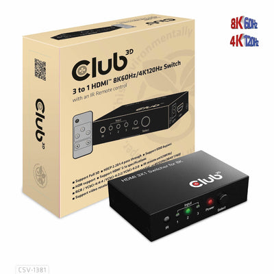CLUB3D Switch 3A 1 Hdmi™ 8K60HZ/4K120HZ — image 1