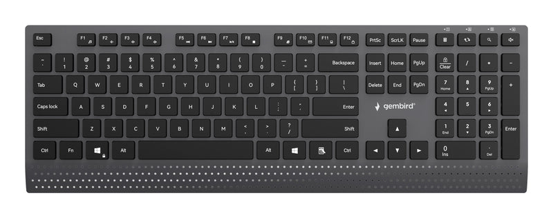 Gembird Slim Wired Multimedia Keyboard With Type-c Adapter Us Layout