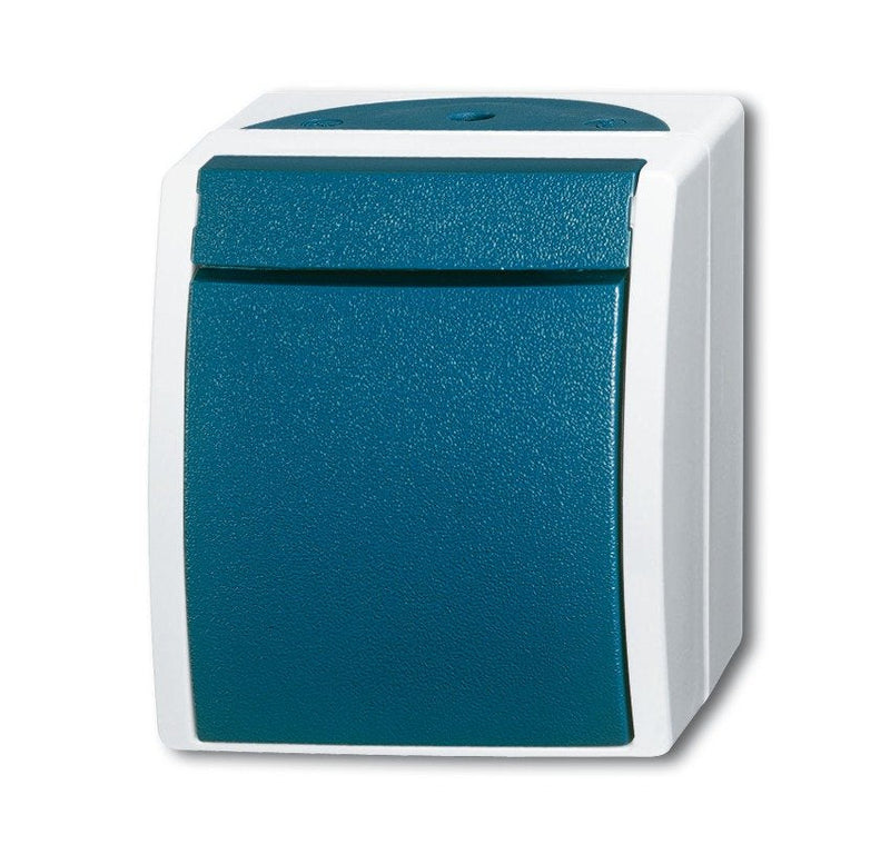 Busch Jaeger Bj 2601 7W-53 Switch Tilting Ocean IP44 Grey Blue Verdoso