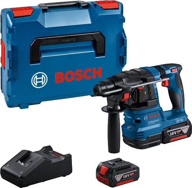 Bosch Drill Percutor Wireless Professional Gbh 18V-22 Professional, 18 Voltios Blue/Black 2 Batteries Iones Li
