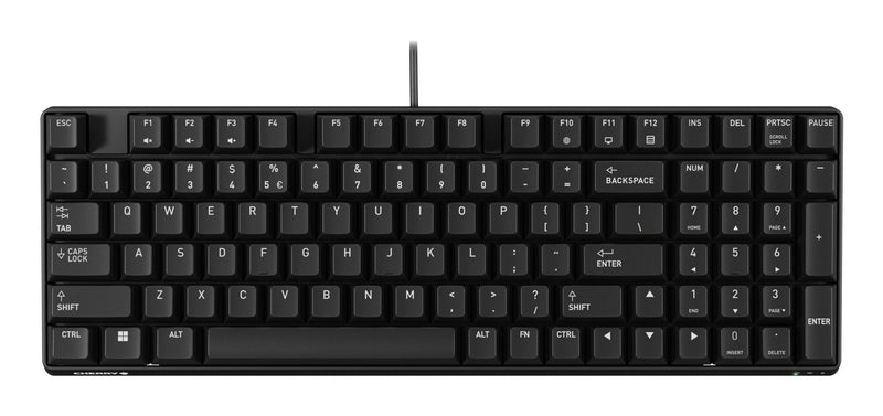 Cherry K37ID, Complete Size (100%), With Cable Usb, Membran Key Switch, QWERTY, Black