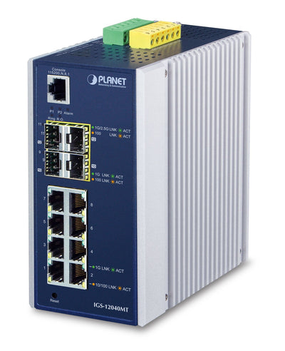 Planet IGS-12040MT Switch Gestionado Gigabit Ethernet (10/100/1000) Black — image 1