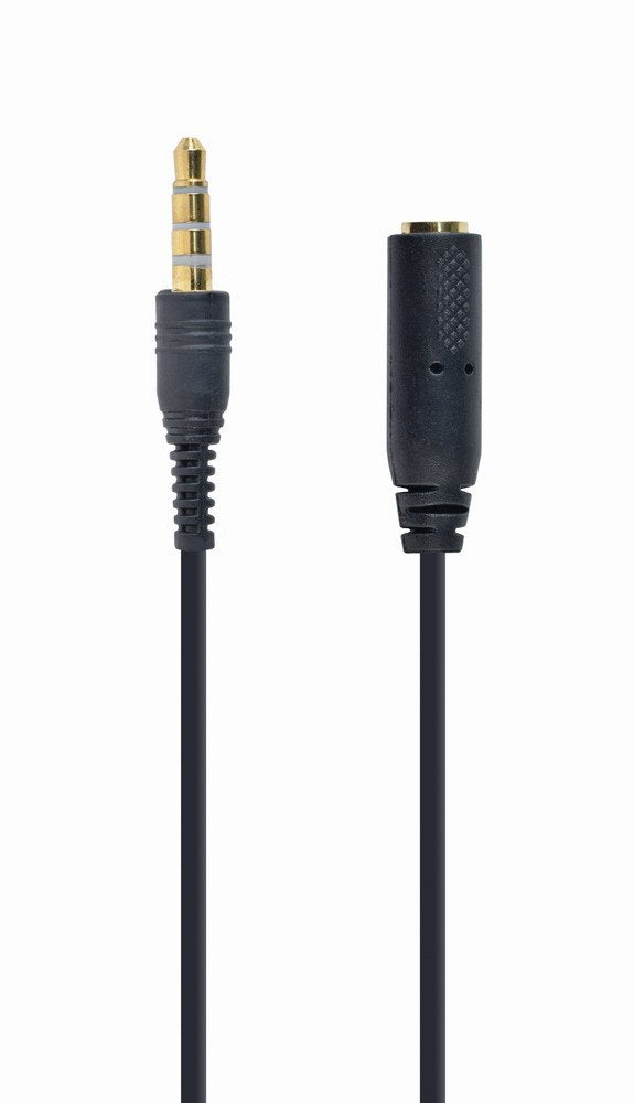 Gembird Cable Audio Jack 3.5M/H 4PIN 0.18M Negroâ CCA-419