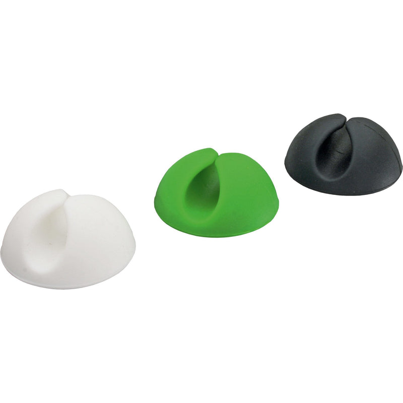 Inline Clipper Rubber Cables , Stand Cables, White Green Black 6 Units