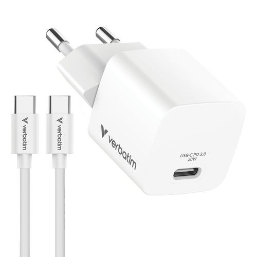 Charger Universal Mini GaN 20W With Cable 1M, USB-C P.d 3.0 — image 1