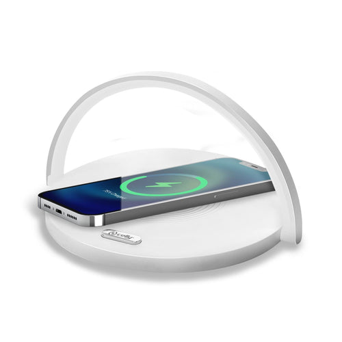 Celly Wllightcirclewh Charger Wireless With Lamp LED White — image 1