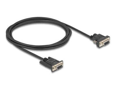 Delock 87838 Cable Serie RS-232 D-SUB9 Female To D-SUB9 Female Connection Power Pin 9 2M — image 1