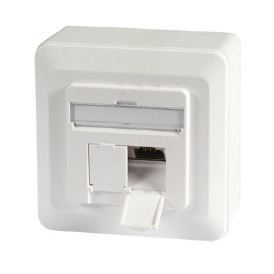 Roseta Efb CAT.6A 500MHZ Arriba / Abajo, Assembly Surface 2x RJ45, White — image 1