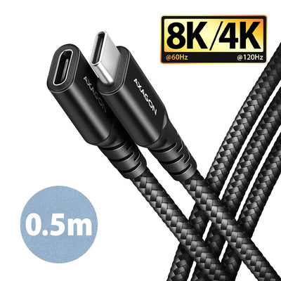 Axagon Cable BUCM32-CF05AB USB 3.2 Gen 2X2 0,5M USB C Black — image 1