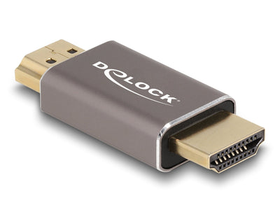 Delock 60086 Adapter HDMI Male a Male 8K 60 HZ Grey Metal — image 1