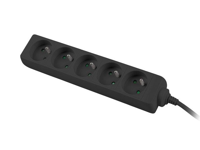 Lanberg Power Strip 5 Plugs Franceses Black
