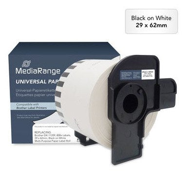Mediarange Labels Brother DK-11209 29X62MM 800ST. Sw/Ws