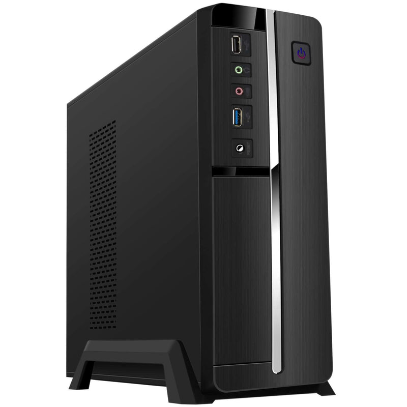 TooQ Case microATX, Mini ITX Slim - Power Supply 500W - 1X HDD3,5 + 1X SDD2,5 + 1X HDD5.25 - USB-2.0, USB