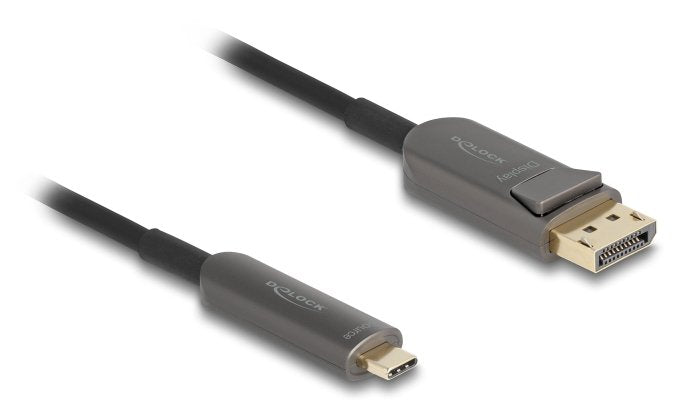 Delock Cable Aktives Optisches USB Type-c a DisplayPort 8K 60 HZ 40Gbps 20M