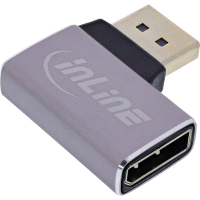 Inline® DisplayPort 1.4 Adapter, DisplayPort Male / Female, 90° Right, 8K UHD — image 1
