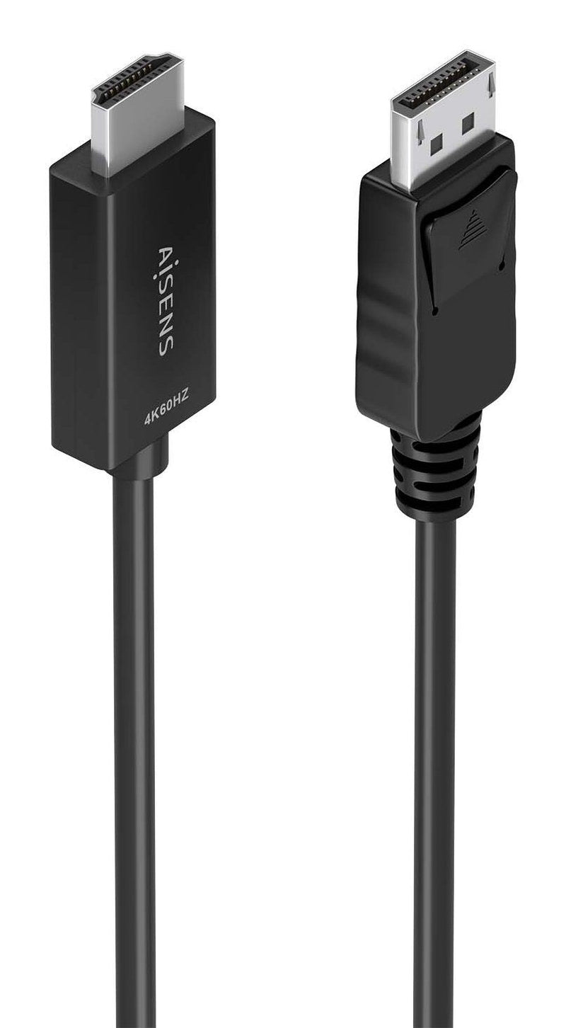 Aisens Cable Converter DisplayPort a HDMI 4K@60HZ, DP/M-hdmi/M, Black 2.0M