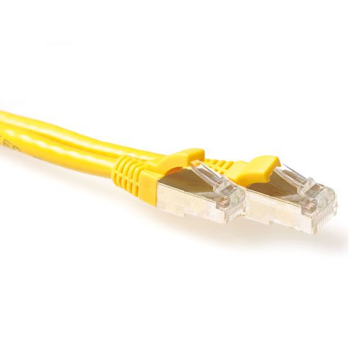 Yellow 25 Meter Lszh SFTP CAT.6A Patch Cable Snagless With RJ45 Connectors