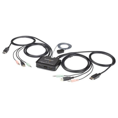 StarTech.com Switch Conmutador KVM 2 Ports DisplayPort 4K60HZ With Cables Incorporados, Usb, DisplayPort, USB  — image 1