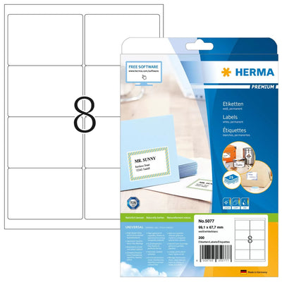 Herma Labels Dirección A4 White 99,1X67,7MM Paper 200 Units — image 1