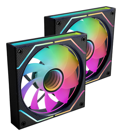 Mars Gaming Kit 2 Fans PC Auxiliar MF-3D PROX2R Black ARGB/ Quiet 12DB / 12MM. — image 1