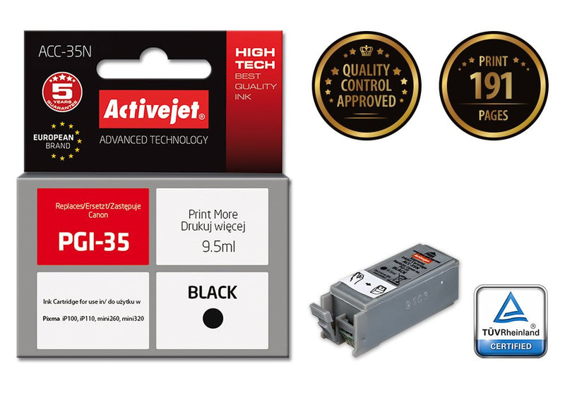 Activejet ACC-35N Ink COMPATIBLEPGI-35 Black 1 Pieces