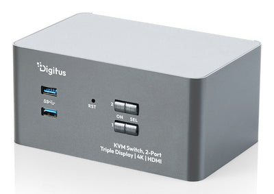 Digitus KVM Switch, 2-PORT, Triple-display. 4K, HDMI — image 1