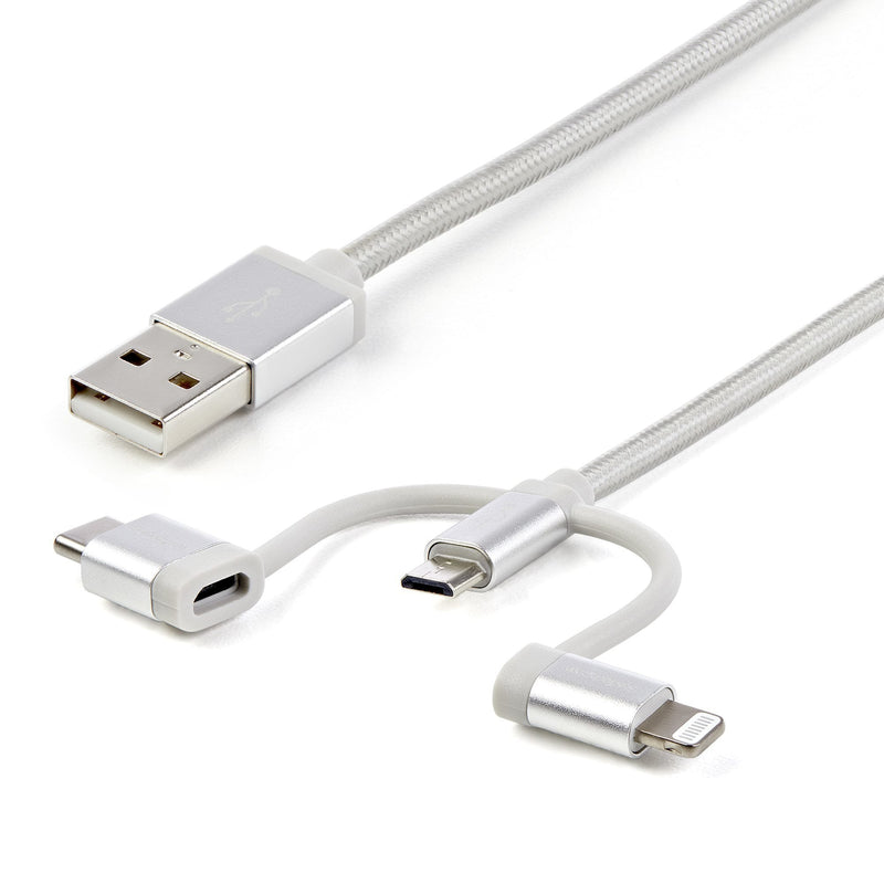 StarTech Cable Lightning USB a Lightning, USB-C And Micro USB Iphone Ipad And Tablet