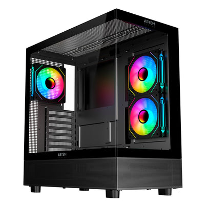 Abysm PC Case Danube Sava H400 Prime Black Atx, Mini-itx, microATX - Side And Front Glass Tempered - 3.5 And — image 1