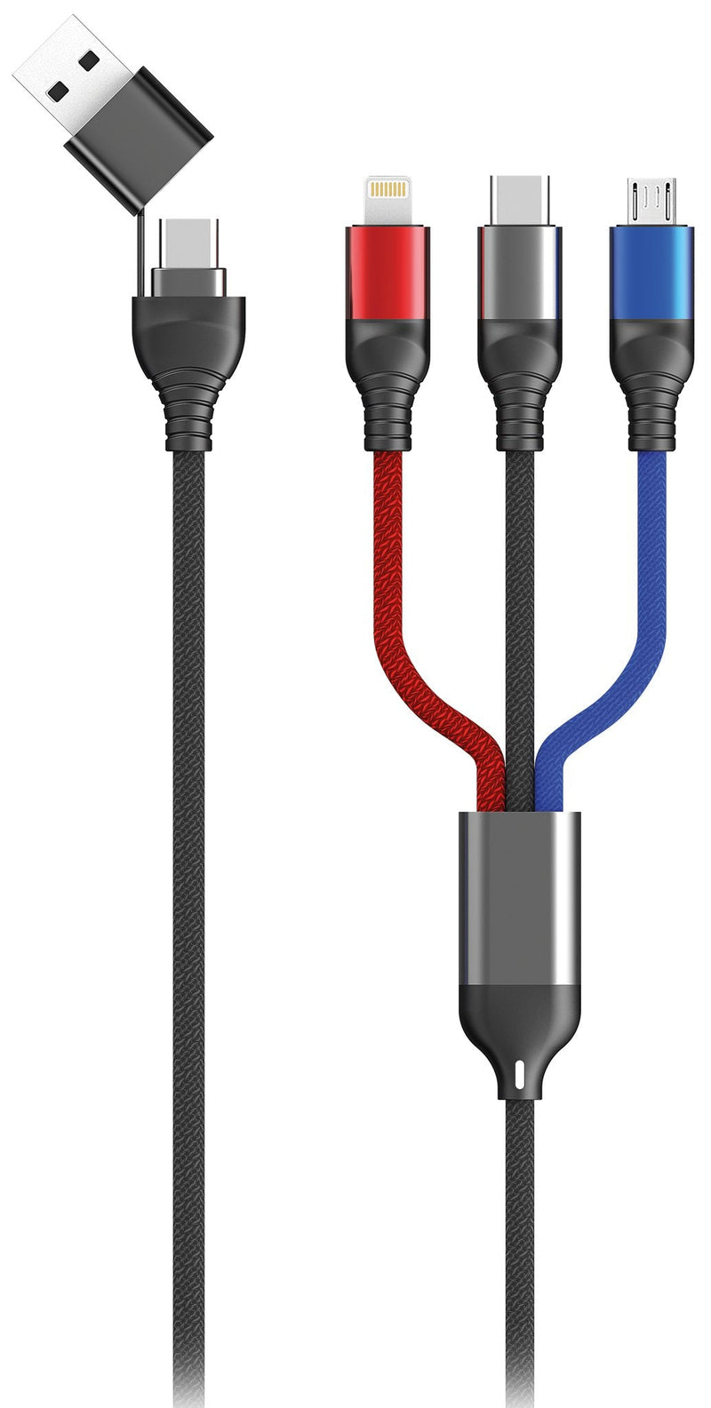 2GO Cable USB / Type C All In One Black 120CM