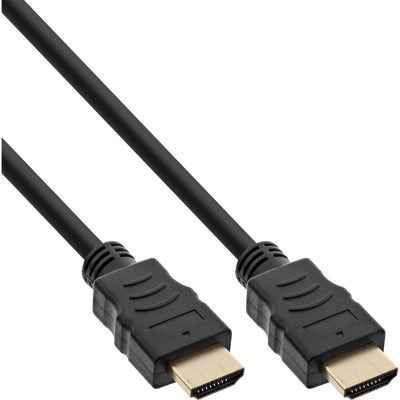 Inline HDMI Cable With Ethernet Male a Male Black 0.3M — image 1