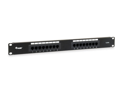 Equip Patch Panel 16x RJ45 CAT.5E 19 1U Without Blindaje Black — image 1