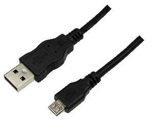 Logilink USB Cable 2.0A Micro USB 1M Black CU0058 — image 1