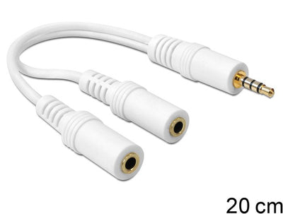 Delock 65447 Divisor Audio 3,5MM Stereo - 2X 3,5MM White — image 1