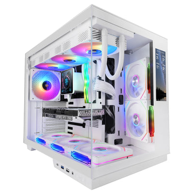 Mars Gaming Box ATX Cube Mcmirage White Glass Continuo LCD GPU 400MM 1X3.5 2X2.5 — image 1
