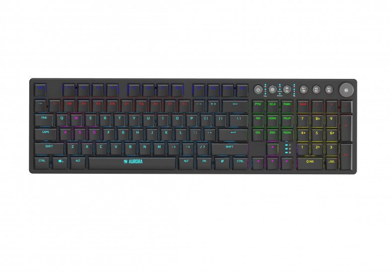 Teclado English I-caja Aurora K-6 Rgb, Mechanical, Gaming
