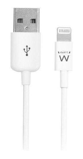 Ewent USB Cable Lightning- USB-A 2.0M White