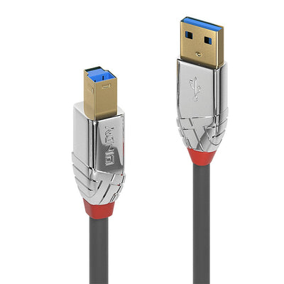 Lindy 36664 USB Cable 5M USB 3.2 Gen 1 (3.1 Gen 1) USB a USB B Grey — image 1