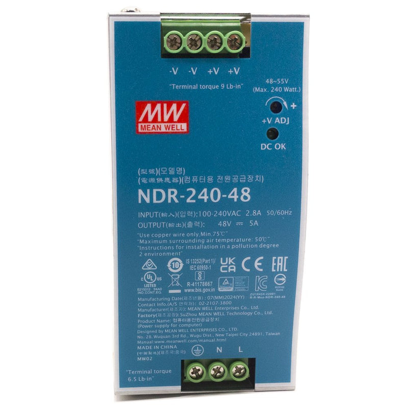 Industrial PSU 48V 240WATTS Din Rail -20~70ØC