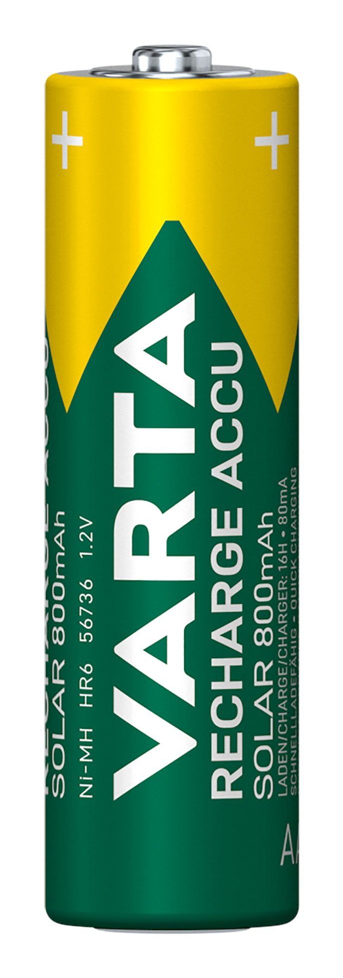 Varta Battery Rechargeable Solar Aa HR6 800MAH 2 Units
