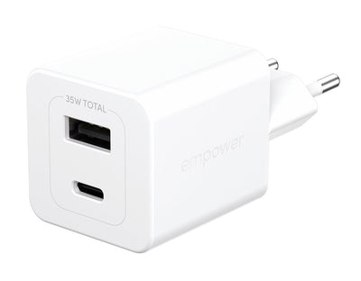 Panzerglass Empower™ By ® Turbo 35W Charger Incl. USB-C + USB-A Eu Plug Silver White Smartphone White Power Al — image 1