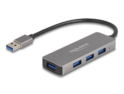 Delock 63171 Hub USB 3.2 Gen 1 (3.1 Gen 1) Type-a 5000 Mbit/S Grey — image 1