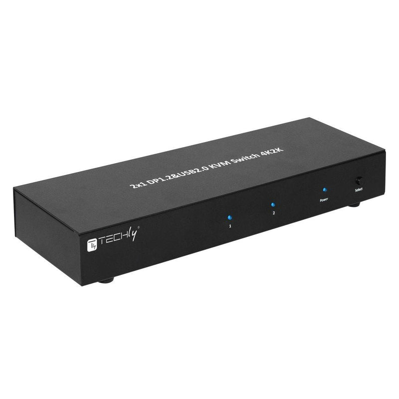 Techly KVM Switch, 2 Port, DisplayPort 1.2