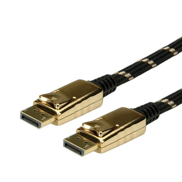 Roline 11.04.5644 Cable DisplayPort 1M Black Oro (Roline Gold DisplayPort Cable Dp-dp. M/M. 1.0M)