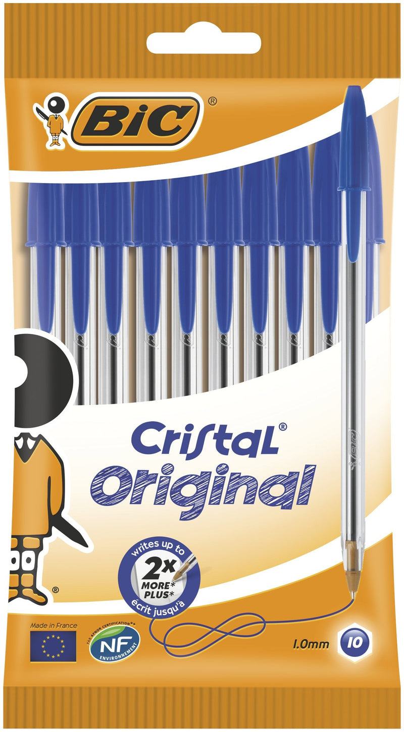 Bic Blister 10 Units - Boli Bic Glass Blue - Punta 1.0MM
