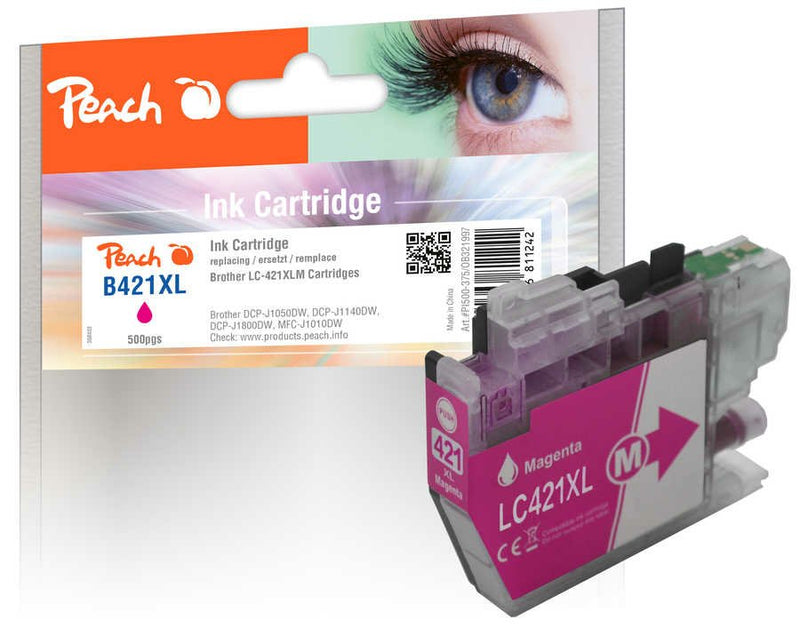 Peach Cartridge Brother LC-421XL Magenta Compatible